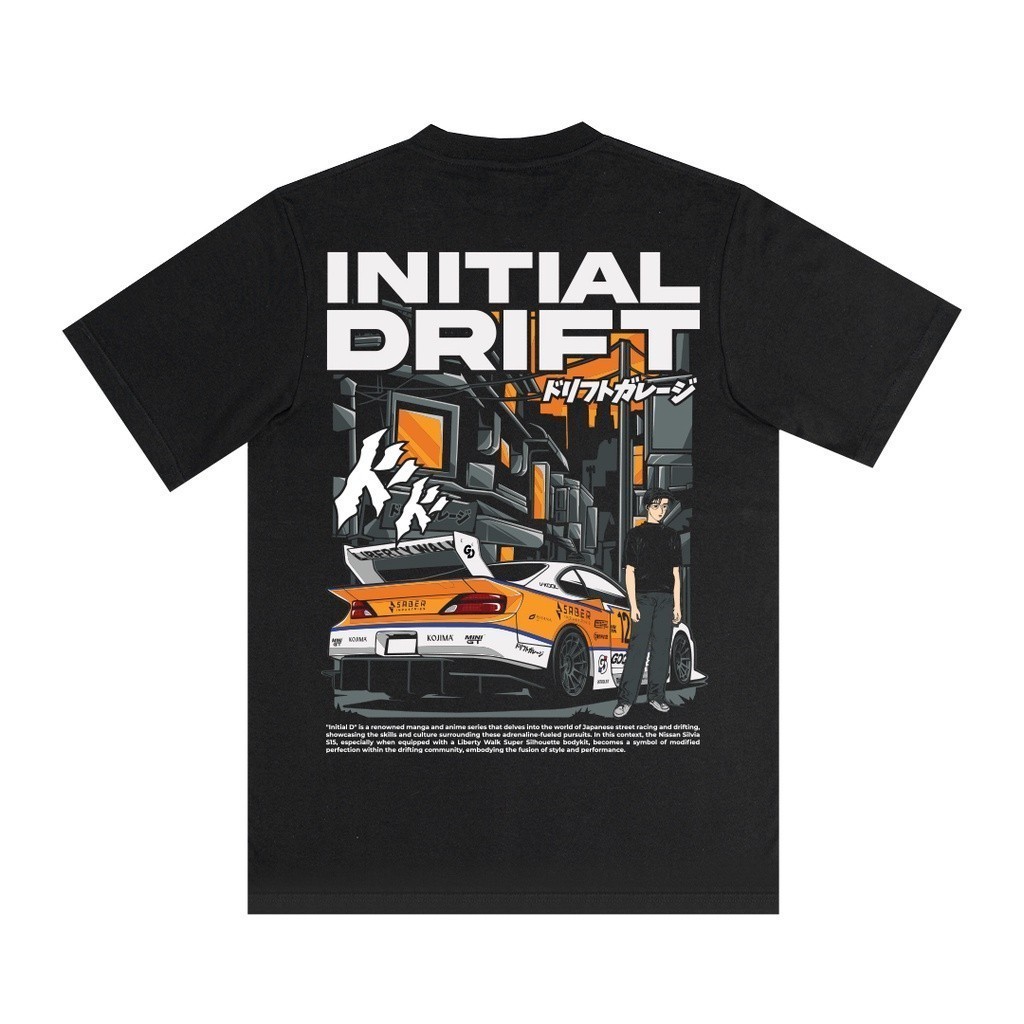 Áo thun Garage Drift Jersey S15 Lbwk Ban đầu Drift Đen