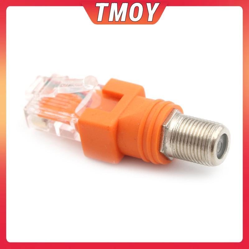 Bộ chuyển đổi khớp nối thùng đồng trục TMOY F Female sang RJ45 Male RJ45 sang RF Connector TMOY