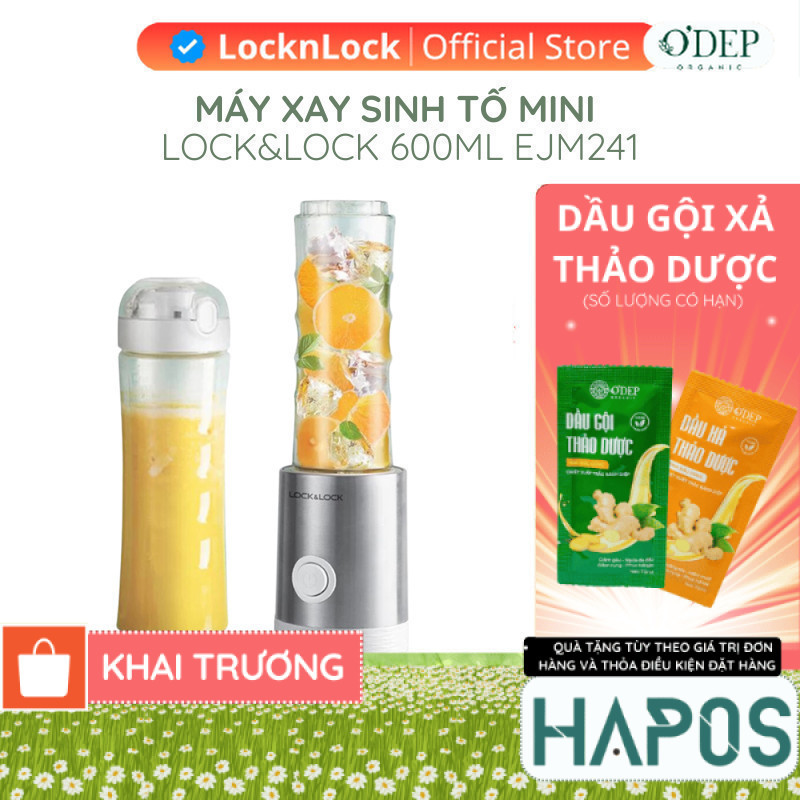 Máy xay sinh tố mini màu trắng Chính hãng LocknLock EJM241 - HAPOS HEL