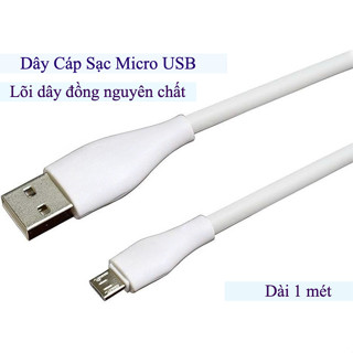 Dây Cáp Sạc Micro USB dài 1 mét - lõi dây đồng nguyên chất  . Dùng cho các dòng máy  Android đời cũ ...