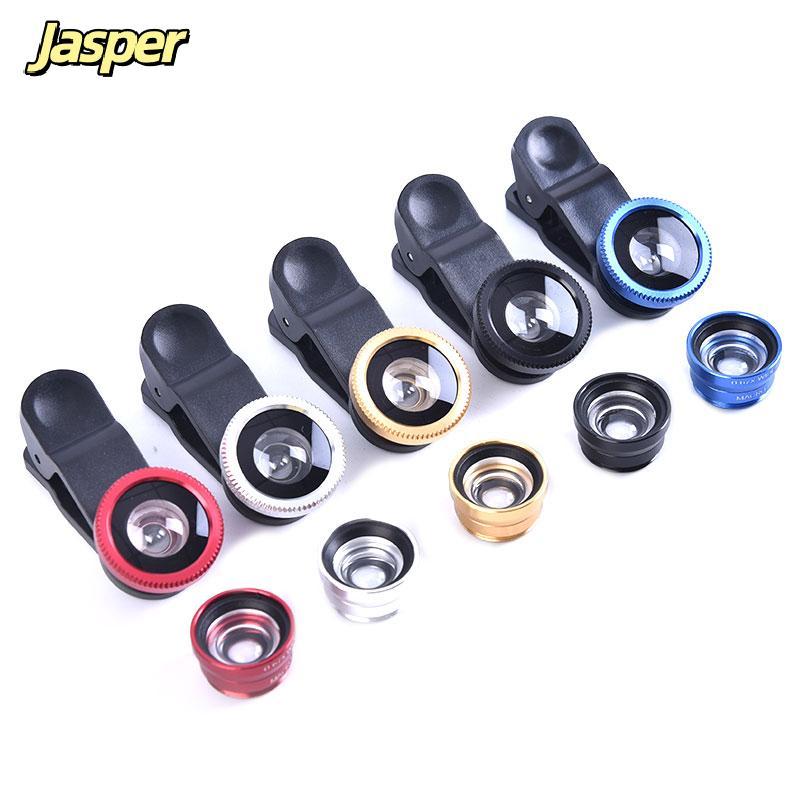 [Auz] Mắt cá điện thoại di động 3IN1 + Góc Rộng + Ống kính camera macro cho điện thoại di động phổ t