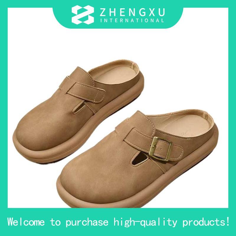 Daxingzhe Retro Baotou Đế Bằng Birkenstock Dép Nữ Mùa Hè Mặc Ngoài Phong Cách Mới Đáy Mềm Phong Cách