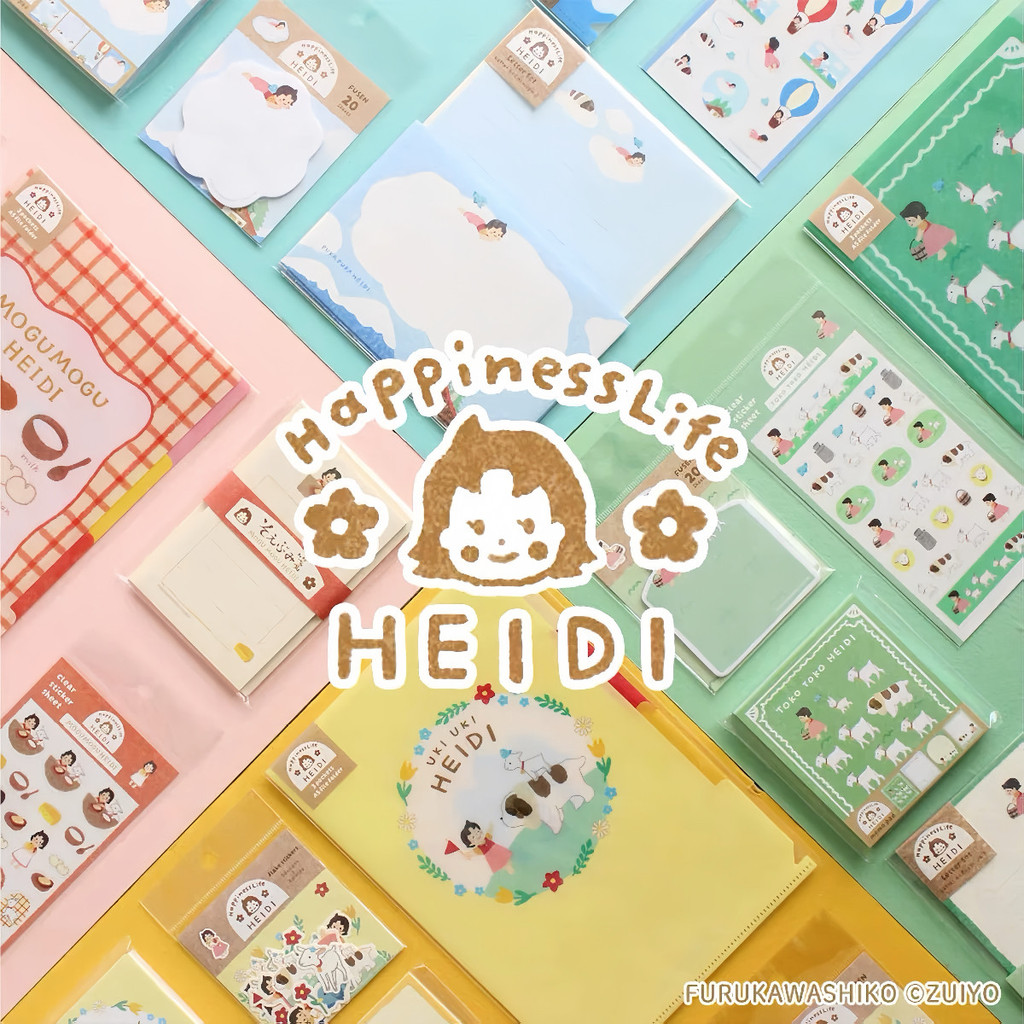 Hàng sẵn có Nhật Bản Furukawa Papercraft Alpine Girl HEIDI HEIDI Notepad đồng thương hiệu có nhãn dá