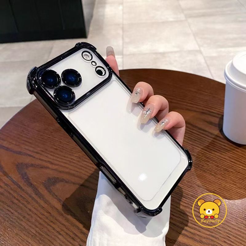 Mạ Vỏ Trong Suốt Bốn Nắp Cho Realme 15 GT8 GT7 C85 GT 8 7 Pro 15T 15X 12 Lite C67 Neo 7 V60 Ốp Điện 