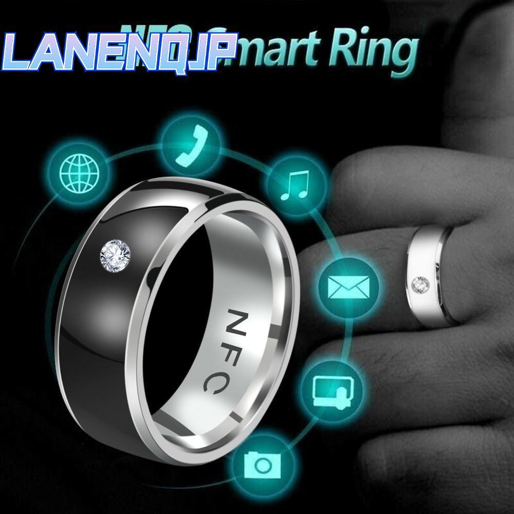 Nhẫn thông minh LANENQJP NFC, Nhẫn kỹ thuật số ngón tay có thể đeo được Magic Wearable, Nhẫn đeo tay