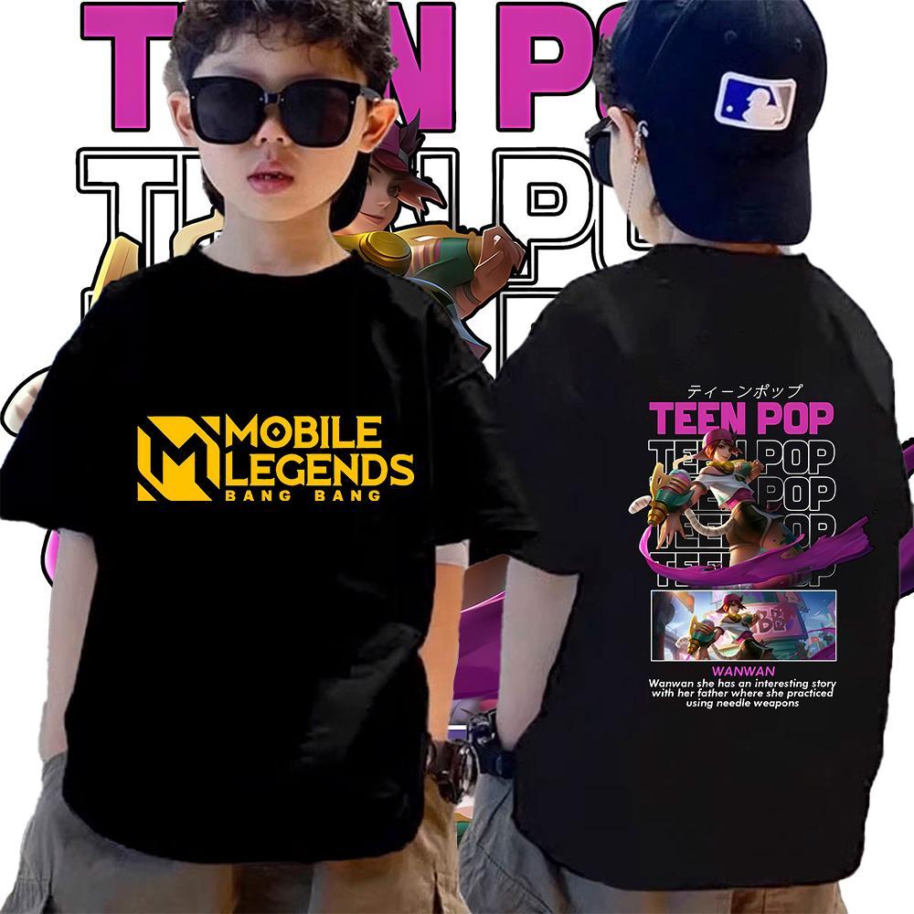Nữ Trẻ Em Đa Dạng 8 Màu Mobile Legends: Bang Bang Áo thun Nam