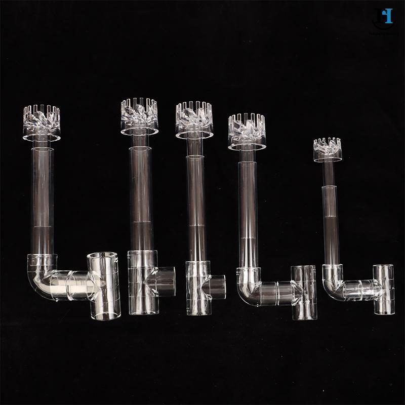 [GA] 1 Bộ DIY Clear Aquarium Skimmer Acrylic Lily Spin Inflow Outflow Water Plant Tank Filter Cleani