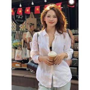 Áo sơ mi chất vải linen xước dáng đuôi tôm Tuna Store | BigBuy360 - bigbuy360.vn