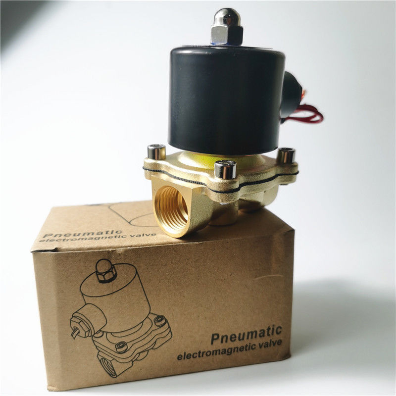 2W160-15 Van Nước UW-15 Van Dầu Van Khí 220V 4 Điểm 1 / 2 Thường Đóng Ống Van Điện Từ DN15