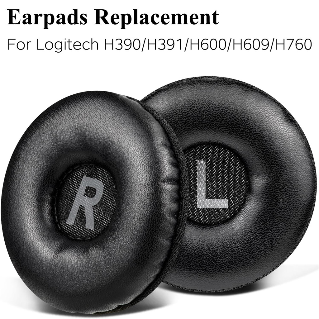 Miếng đệm tai nghe thay thế cho tai nghe Logitech H390 / H391 / H600 / H609 / H760, Đệm tai có da Pr