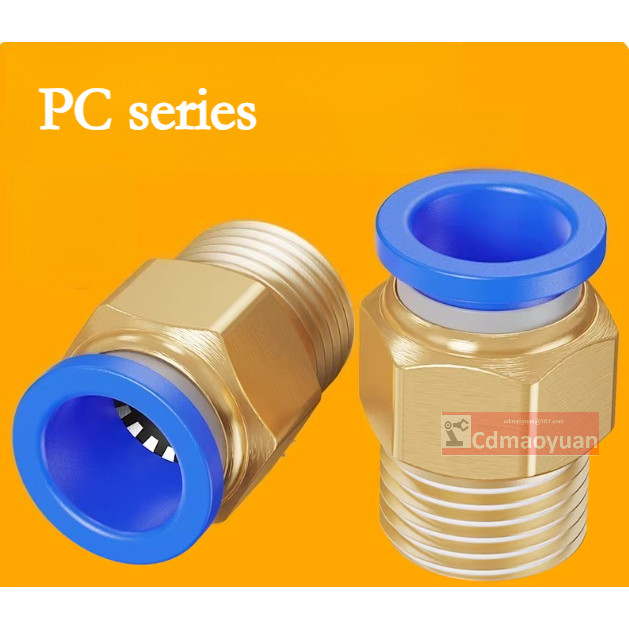 Khớp nối ống khí nén nhanh có ren thẳng PC4-M5-01-02 PC6-M5-01-02-03-04 PC8 / PC10 / PC12-M5-01-02-0