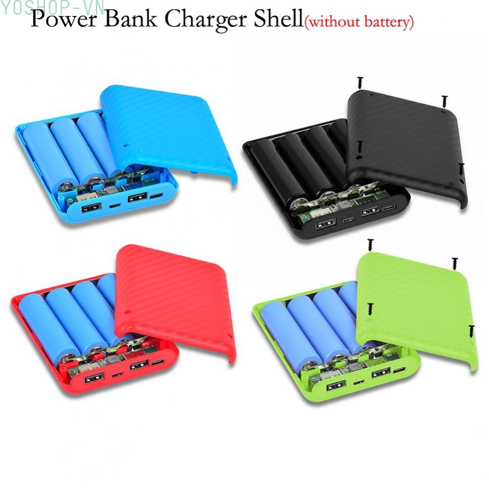 [Ysp]4-slot Battery Case Dual USB 5V/2.4A Each Cell >=1200mAh For Battery Replacement