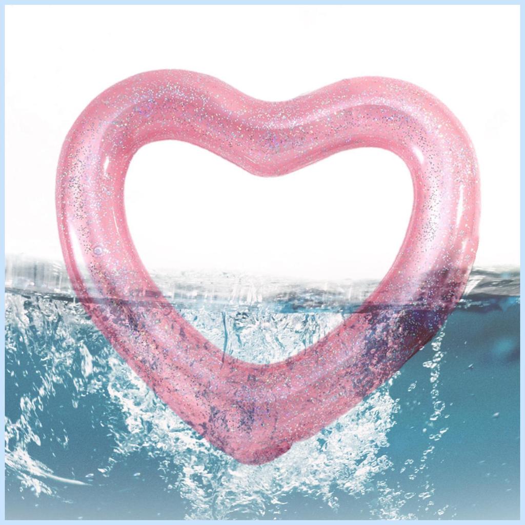 Phao bơi bơm hơi Hình trái tim Bể bơi Phao Loungers Ống dày Bể bơi bơm hơi Vòng nổi sentaneph