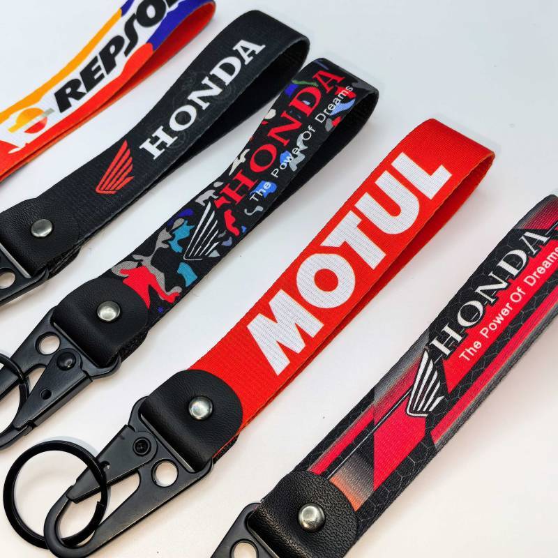 JDM Keychain Motorcycle Olecranon Buckle Key Lanyard Pendant Advanced Modification Culture Car Logo 