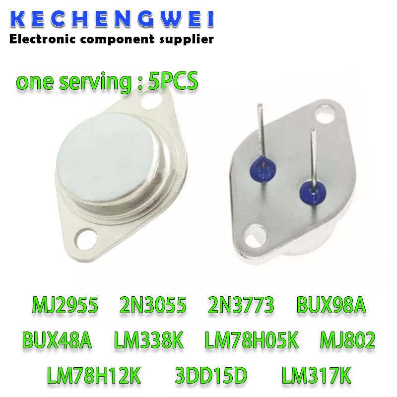 5 CÁI 2N3055 TO-3 15A 60V Transistor MJ2955 2N3773 BUX98A BUX98 BUX48A BUX48 LM338K LM338 MJ802 LM31