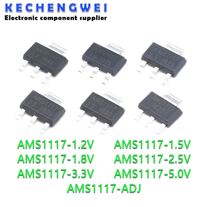 5 CÁI AMS1117 AMS1117-3.3V AMS1117-ADJ AMS1117-1.8V AMS1117-1.2V AMS1117-5.0V AMS1117-2.5V AMS1117-3