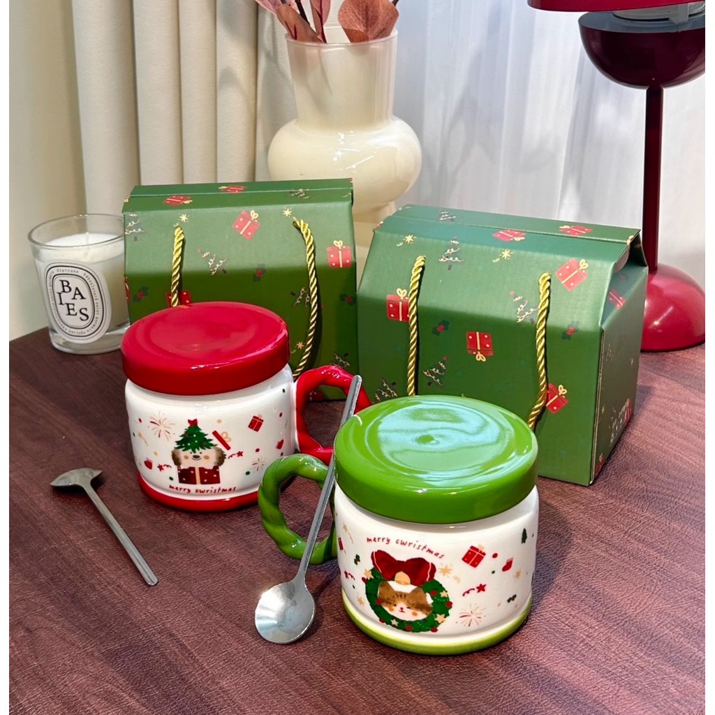 Ly Sứ, Cốc Sứ Noel, Cốc Noel Quà tặng Giáng Sinh có hộp quà xịn xò - LY SỨ XINH