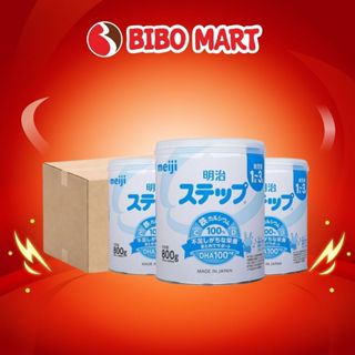Combo Thùng 8 Lon Sữa Bột Meiji Số 9 Nội Địa Nhật Bản Cho Bé 1-3 Tuổi - Bibomart