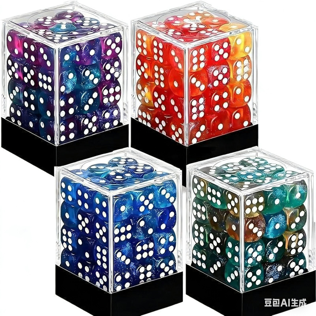 12mm Board Game Xúc xắc Double Color Dice Chessex Dice Ghostly Pink / d6 Dice Set Poker