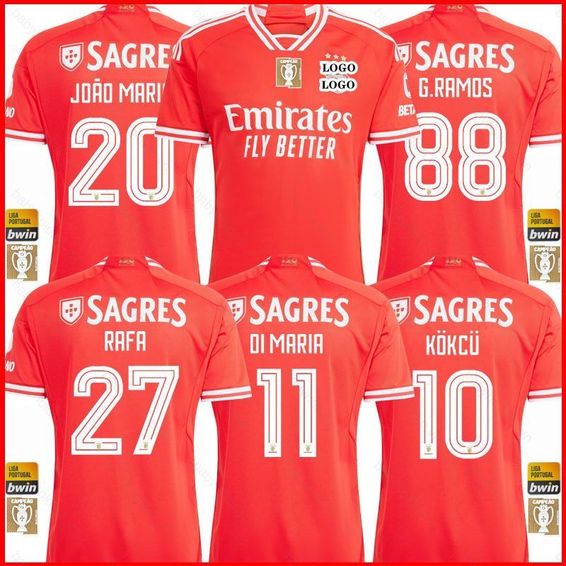 Áo bóng đá plus size sân nhà Benfica 2023-2024, phù hợp cho các fan