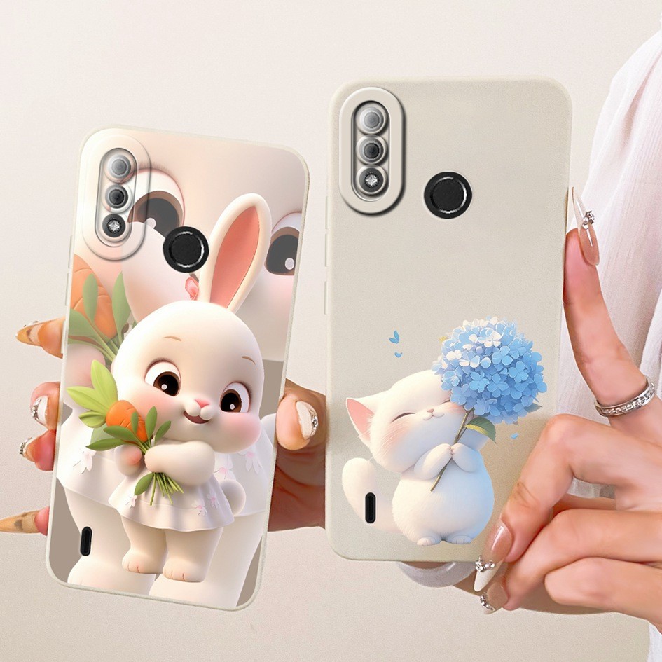 Vỏ Chống Sốc Cho Itel A56 Ốp Lưng Sáng Tạo Mới Thỏ Mèo Hoạt Hình Kẹo Mềm Silicon Ốp Lưng Điện Thoại 