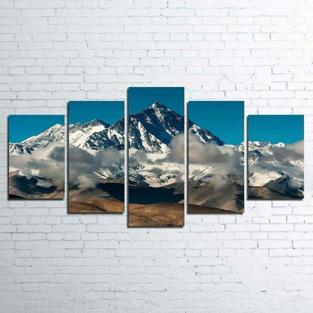 Mount Everest Panel Canvas In Tranh Nghệ Thuật Treo Tường Trang Trí Cho Phòng Khách Phòng Ngủ Unfram
