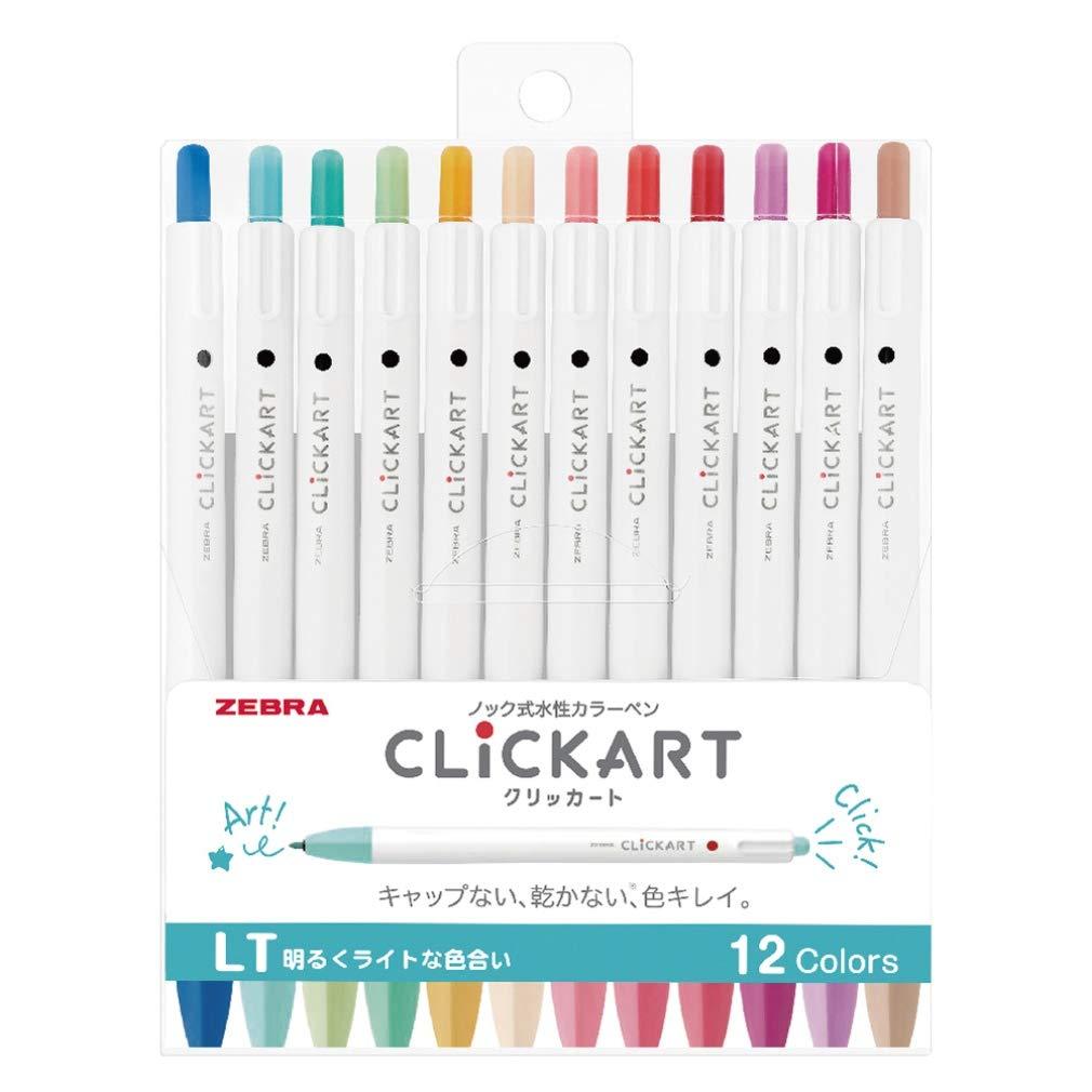 Zebra Water-Based Marker Clickart LT 12-Color Set WYSS22-12CLT