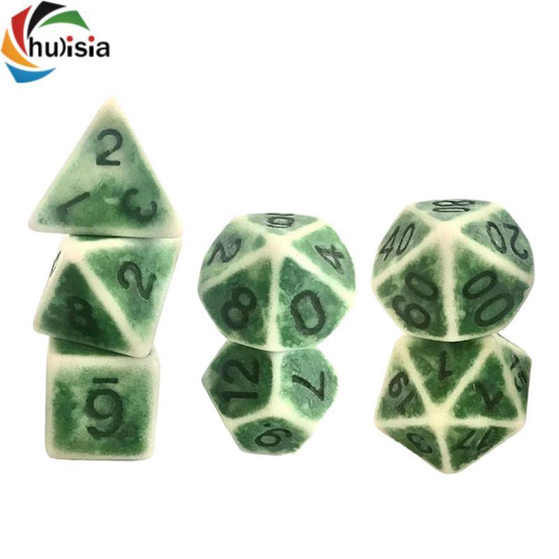 Chalisia Polyhedral Acrylic D8 D10 D10 D12 D20 Trò chơi nhập vai đa mặt & RPG MTG