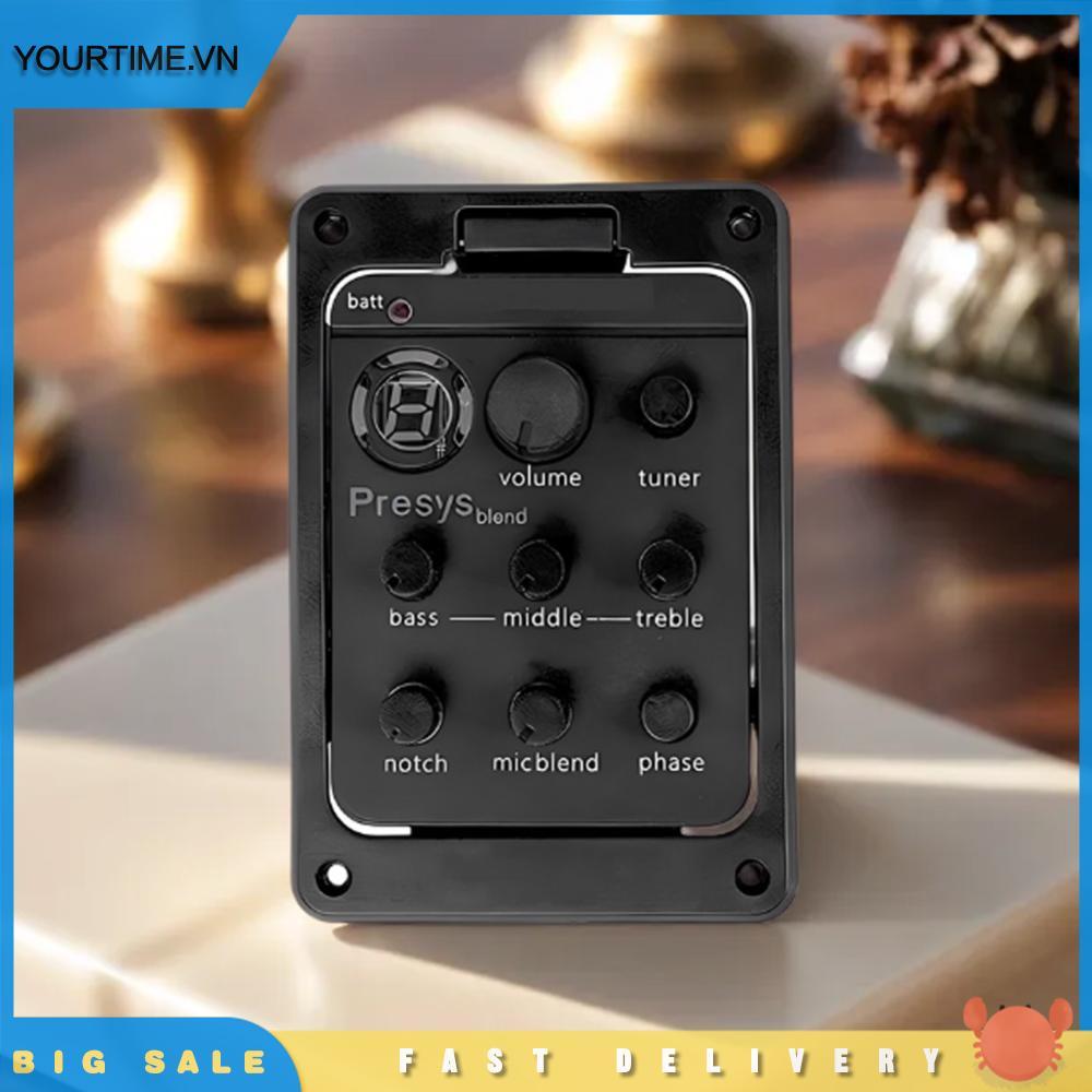 Nhựa 301 Guitar Preamp Với Tuner Presys Guitar Tuner Guitar Soundhole EQ Phần Phụ Kiện
