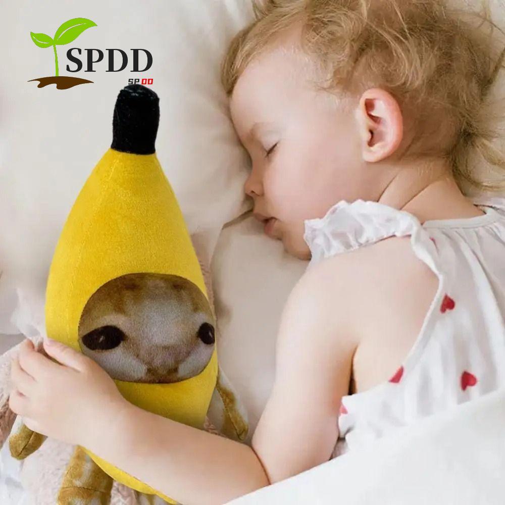 SPDD Banana Cat Plush Toy, Banana Cat Doll Happy Cat Happy Cat Đồ chơi nhồi bông, Happy Cat Animals 