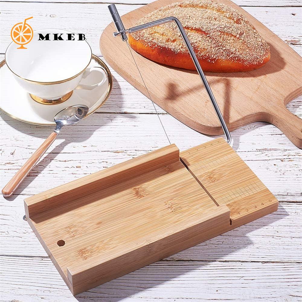 Máy Thái Phô Mai MKEB, Gỗ Có Cân Ham Máy Thái, Đa Năng Handmade Dây Thép Không Gỉ Cắt Phô Mai Bánh Mì