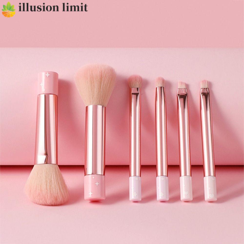 ILLUSION LIMIT 6 Chiếc Phấn Mắt Phấn Mắt Bàn Chải Phấn Mắt Di Động Nữ