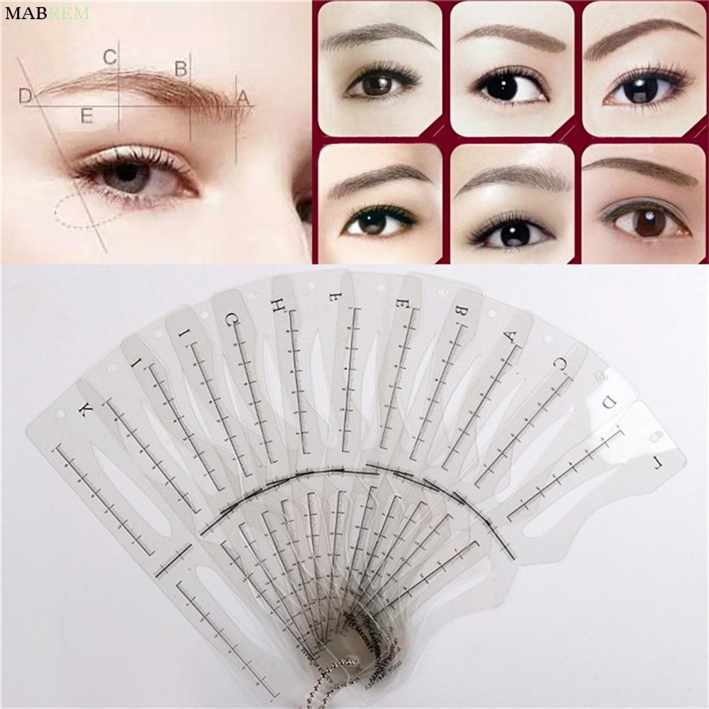 MABREM 12 Cái Brow Stencils Card Beauty DIY Eye Grooming