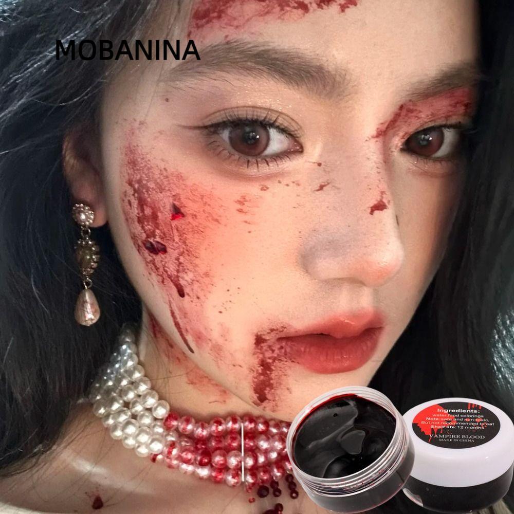MOBANINA Gel Máu Giả, Trang Điểm Thân Thiện Với Da Ma Cà Rồng Sẹo Máu Dày Áo Giả, 30g Dễ Dàng Vệ Sin