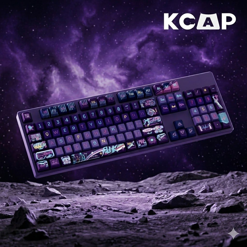 Bộ Keycap PBT Dark Purple Light ASA Profile Pudding | KCRAFT - World of keycaps