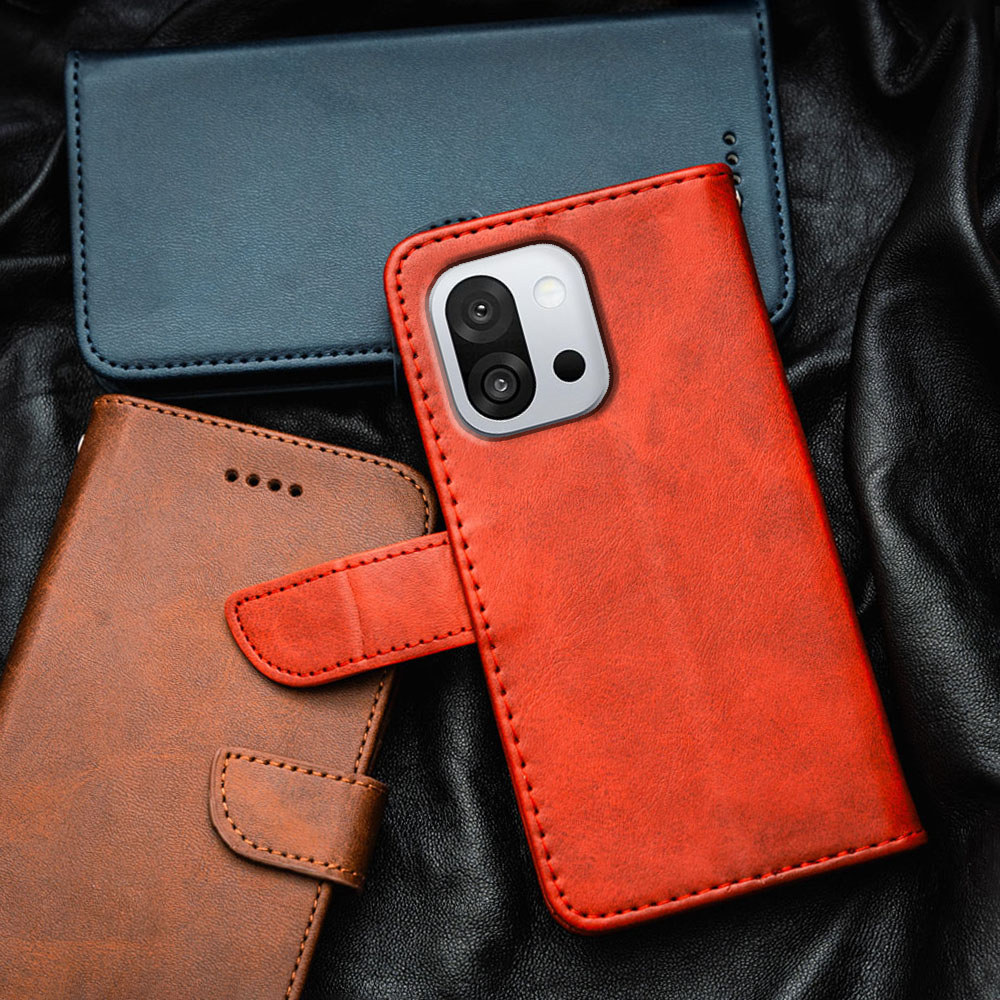 Ốp Điện Thoại Da Sang Trọng Cao Cấp Cho OnePlus 13T PKX110 Ví Lật Tích Hợp Đựng Thẻ Chân Đế Chống Số