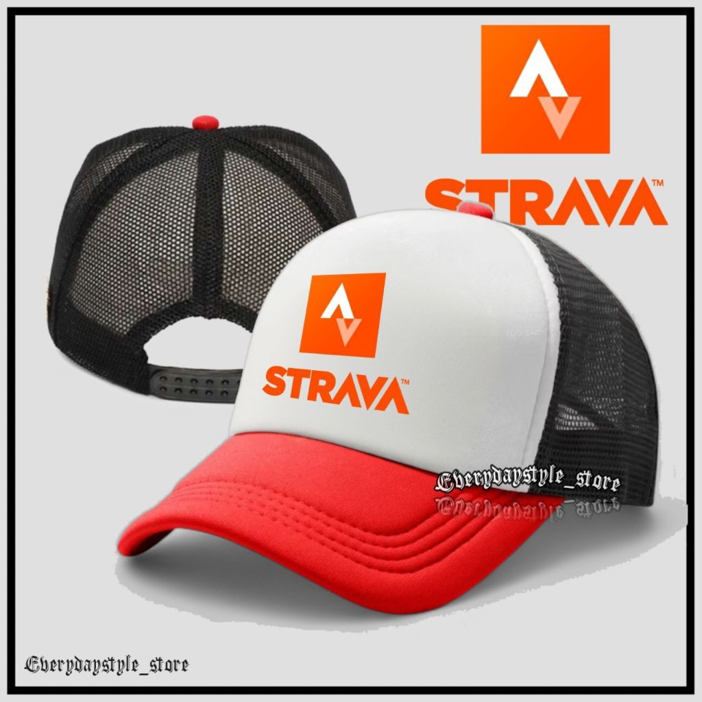STRAVA Lưới Mũ Thể Thao Ngoài Trời Trucker Bóng Chày Chạy Bộ Nam Nữ