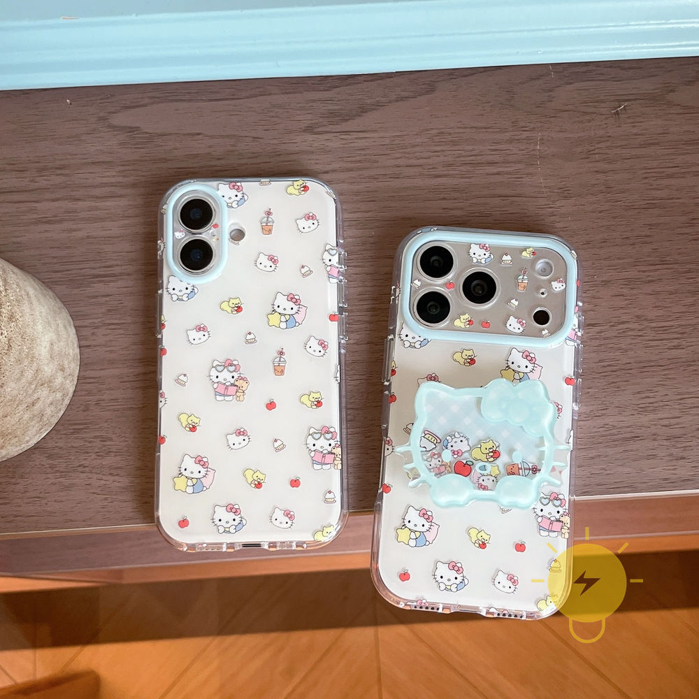 Phone Case For iPhone 17 Pro Max 16 15  TPU Cat Kitty Milk Tea Aesthetic Korean Cute