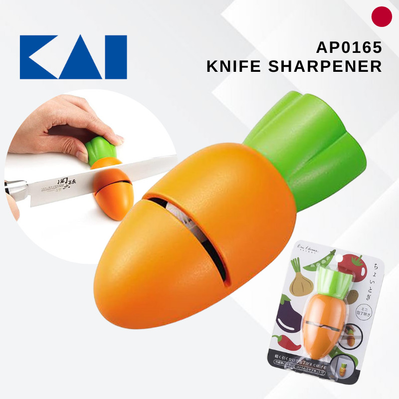 KAI Diamond & Ceramic Knife Sharpener AP0165 - Made in Japan Cute Portable Sharpener