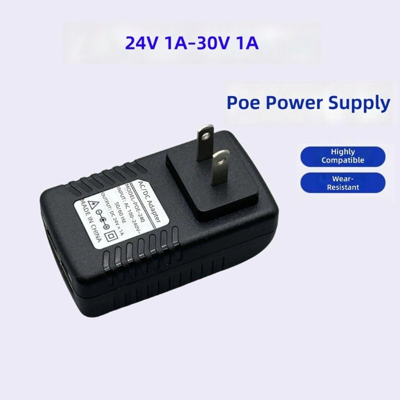 HAI MultiVoltage Wall Plug POE Injector Adapter Cho Giám Sát CCTV 12V 24V 30V 48V