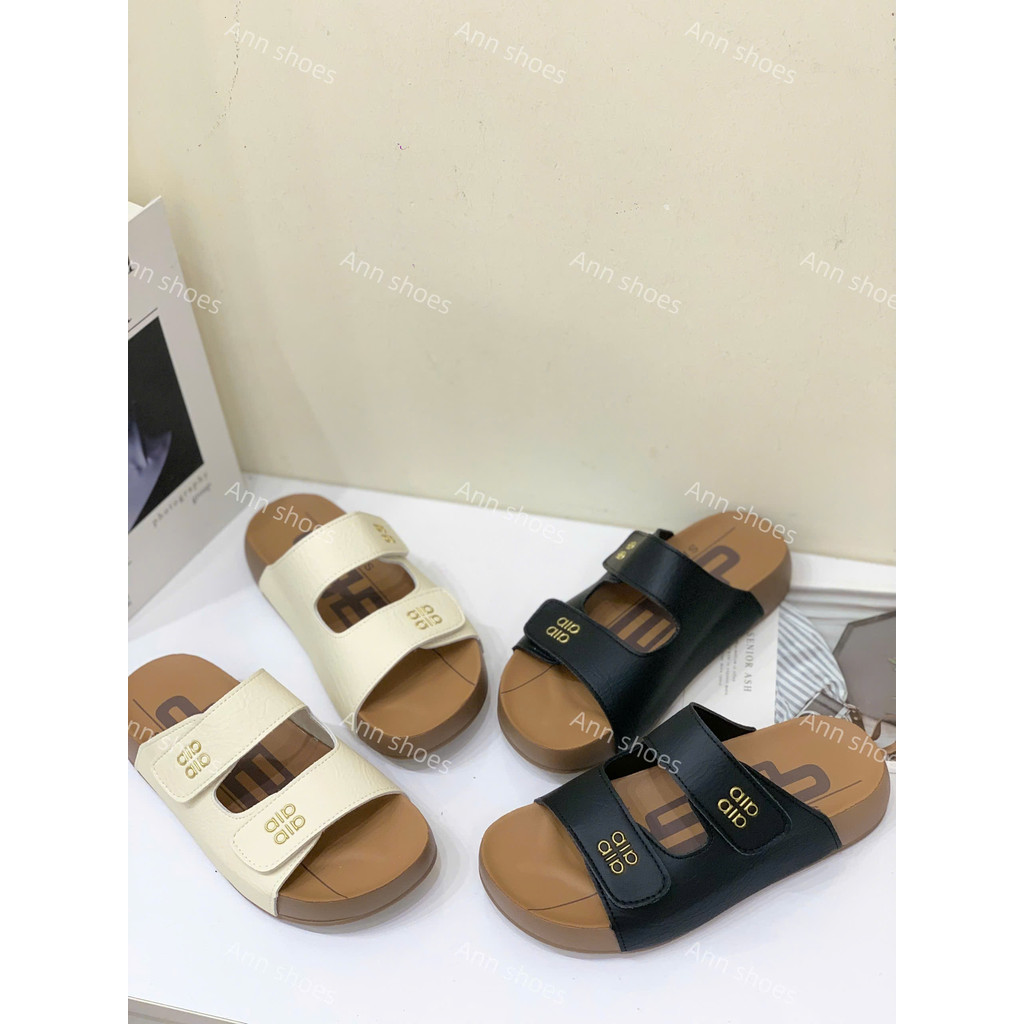 Dép lê nữ 2 quai ngang phối chữ đế mềm đi êm chân hàng QCCC fullbox DL16 ANN_SHOES