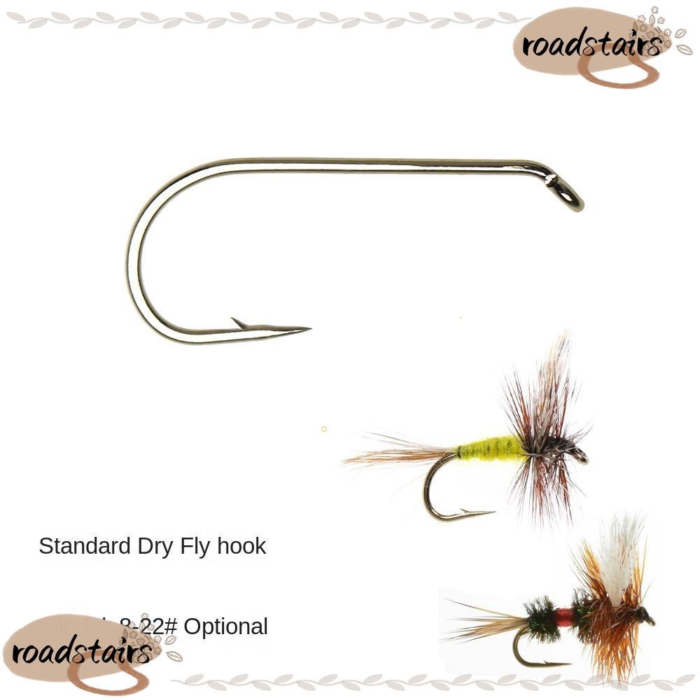 ROADSTAIRS Fly Tying Hook, 8 # -22 # Long Shank Long Shank Fly Fish Hook, 2024 Nymph Blue Dun Wire F