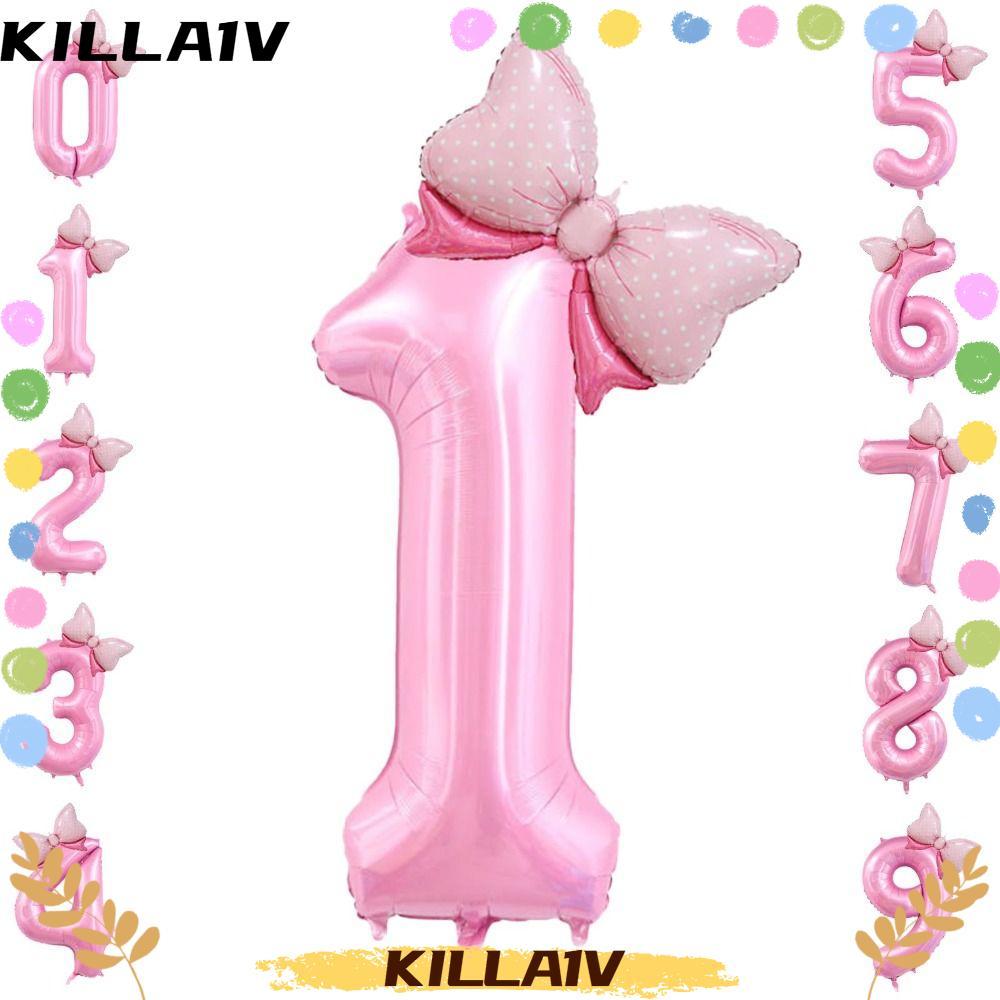 Bóng bay số Jumbo KILLA1V, Đồ trang trí sinh nhật 40 Inch Quả bóng số sinh nhật, Tiệc sinh nhật công