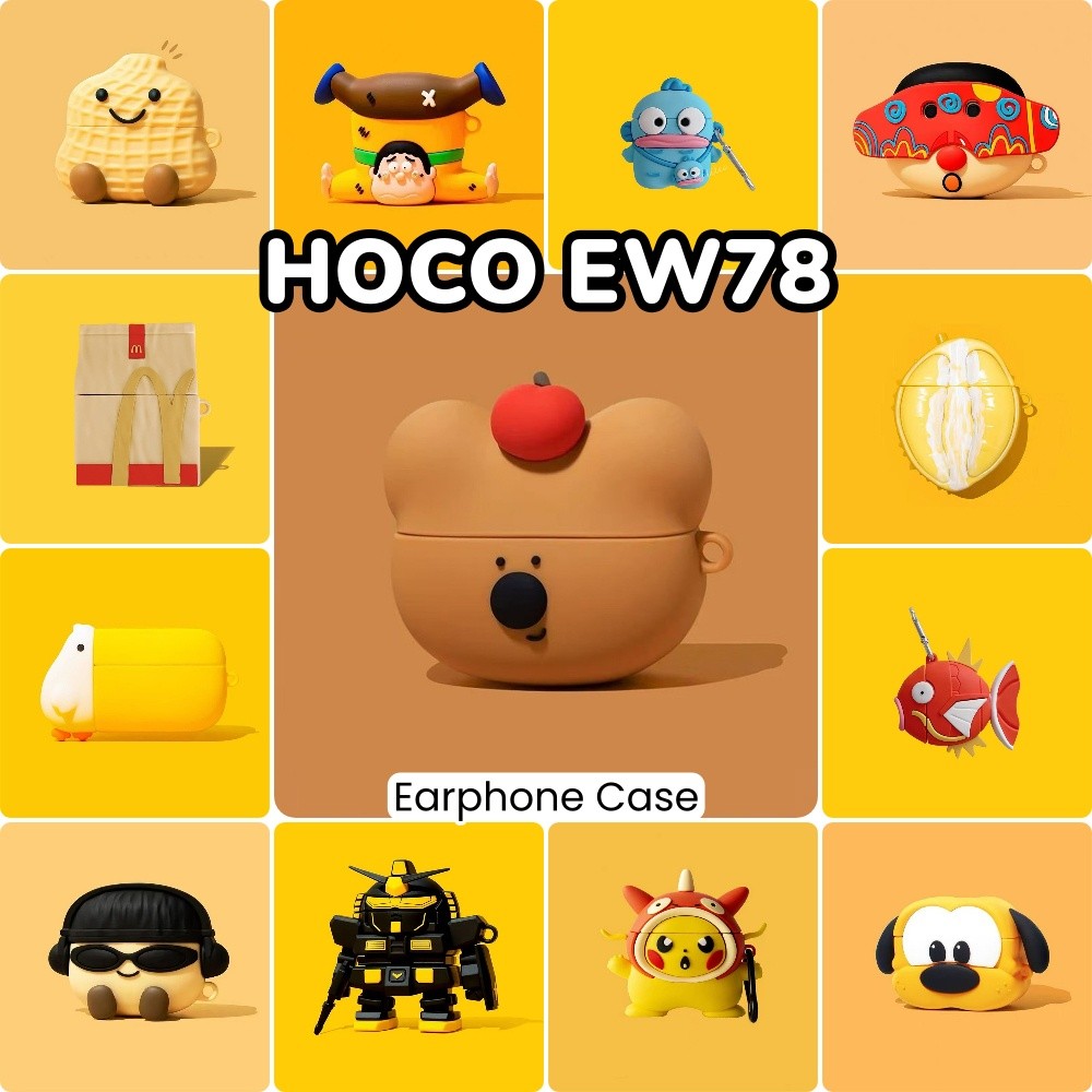 [Xu hướng phía trước] Dành cho vỏ HOCO EW78 Vỏ tai nghe silicon mềm Vỏ hoạt hình siêu mát NO.8