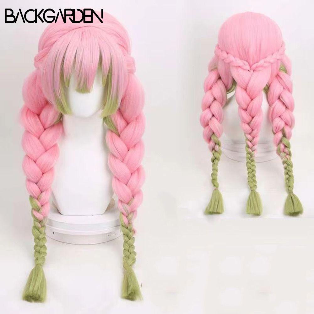 Tóc giả cosplay Mitsuri Kanroji chất lượng cao từ Kimetsu no Yaiba, phù hợp cho cosplay và sự kiện