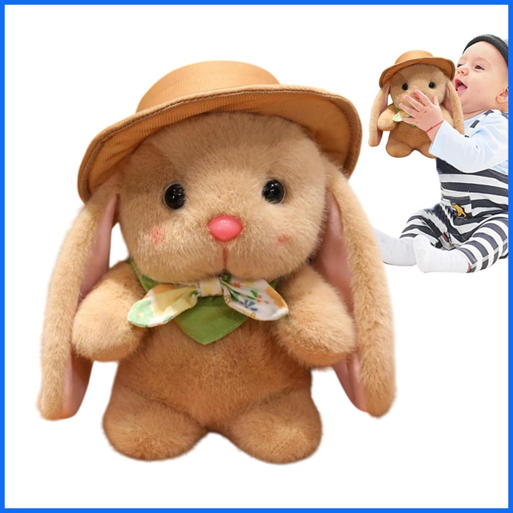Thỏ Nhồi Bông Đáng Yêu Huggable Sưu Tập Thú Nhồi Bông Thỏ Có Mũ Và Nơ Cho Giỏ Phục Sinh Mầm Non junl