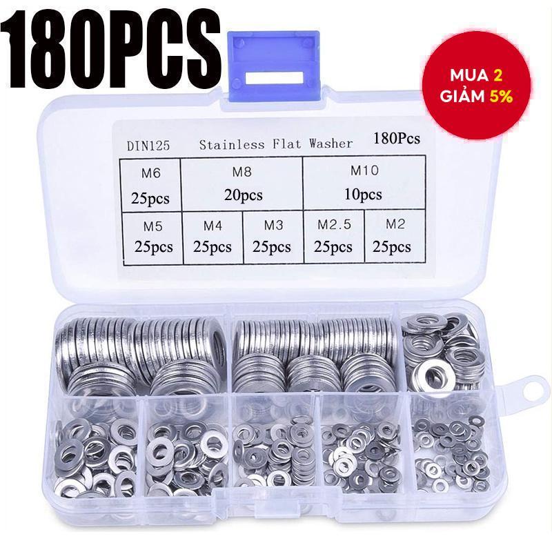 Bộ đệm phẳng bằng thép không gỉ M2 M2.5 M3 M4 M5 M6 M8 M10 cho nắp đậy hố ga