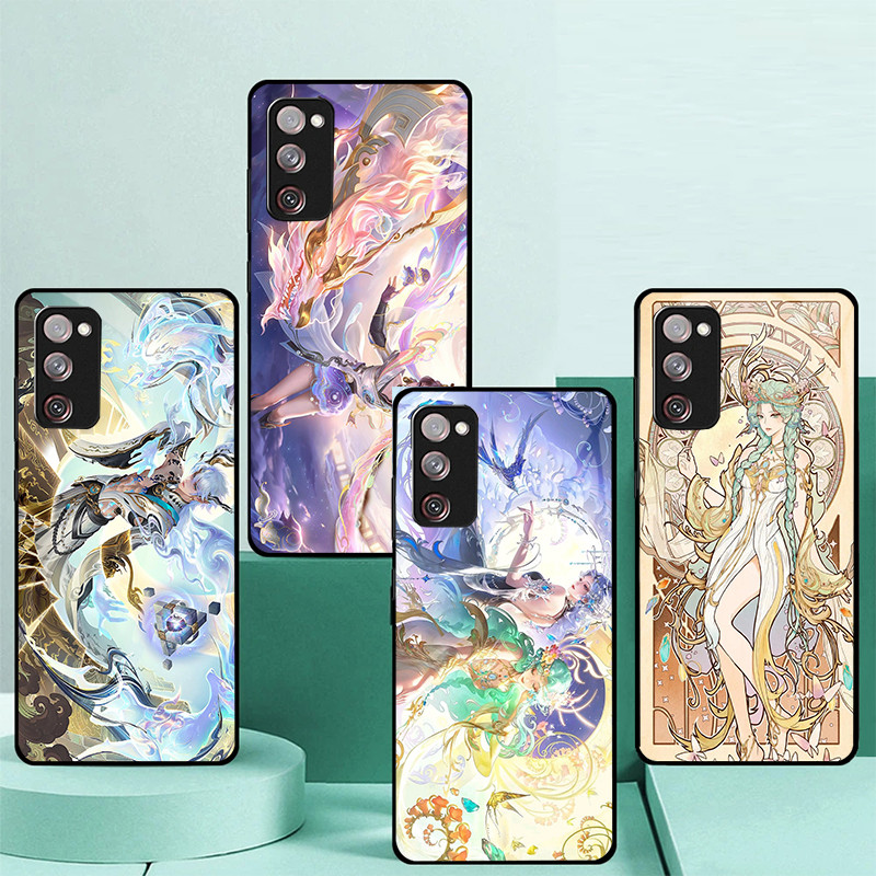 Ốp điện thoại Honor of Kings Glass cho Samsung Galaxy S25 S24 Ultra S23 Fe S22 Plus S21 S20 S10 S9