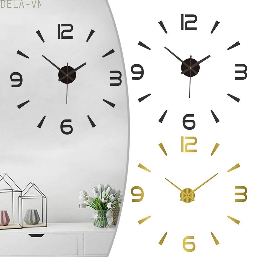3D Mirror Wall Clock 3D Decorative Clock Easy To Use Convenient Usage Home#DELA