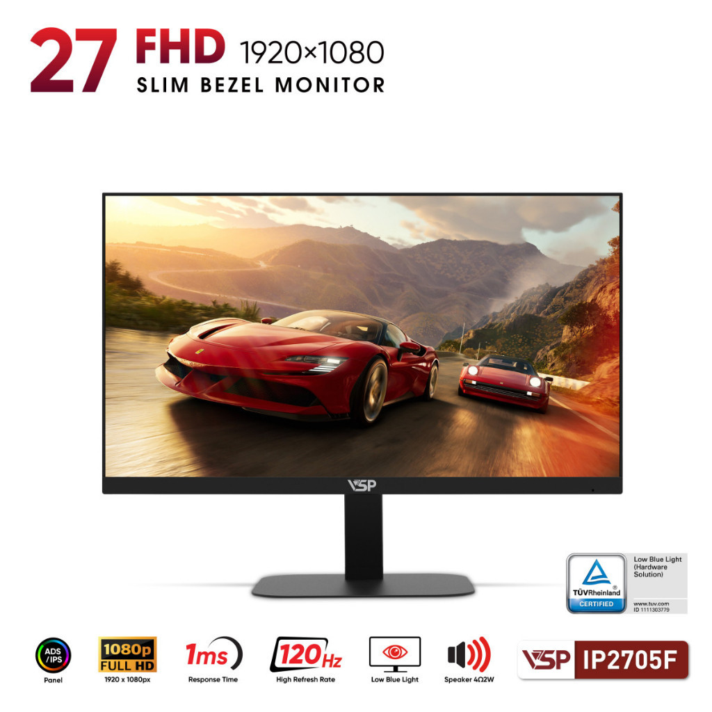 Màn hình VSP IP2705F/ IP2706SG (27 inch, FHD, 120Hz, IPS, 1ms) - Hàng Chính Hãng